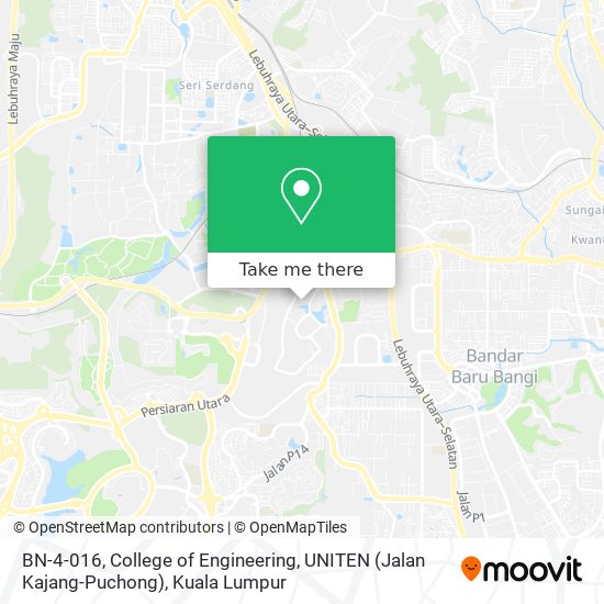 BN-4-016, College of Engineering, UNITEN (Jalan Kajang-Puchong) map