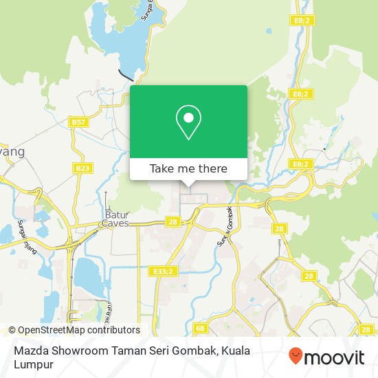 Mazda Showroom Taman Seri Gombak map