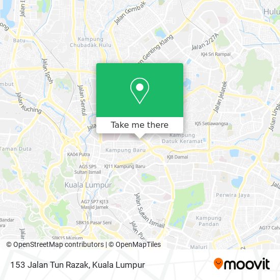 Peta 153 Jalan Tun Razak