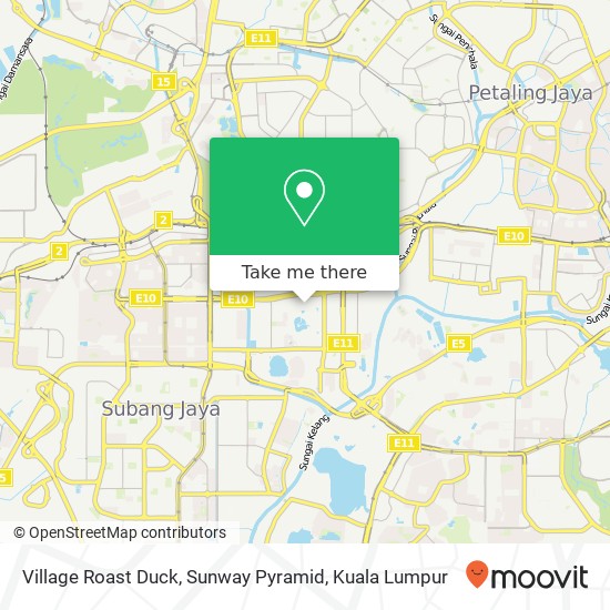 Village Roast Duck, Sunway Pyramid map