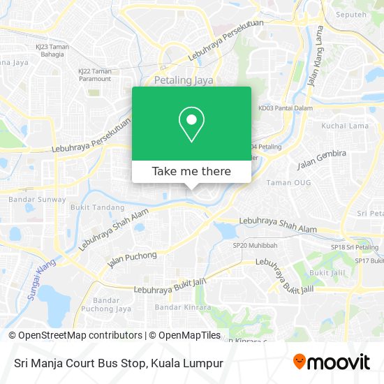 Peta Sri Manja Court Bus Stop