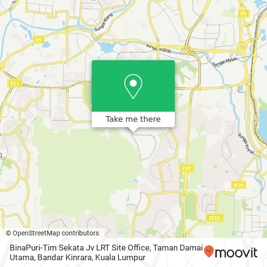 BinaPuri-Tim Sekata Jv LRT Site Office, Taman Damai Utama, Bandar Kinrara map