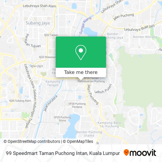 99 Speedmart Taman Puchong Intan map