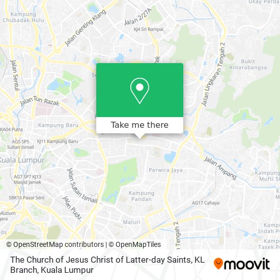 The Church of Jesus Christ of Latter-day Saints, KL Branch map