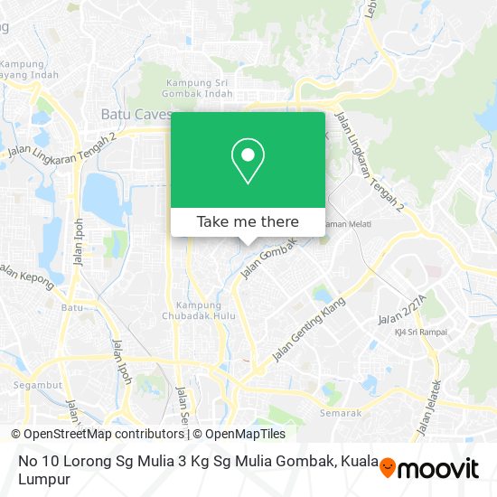 Peta No 10 Lorong Sg Mulia 3 Kg Sg Mulia Gombak