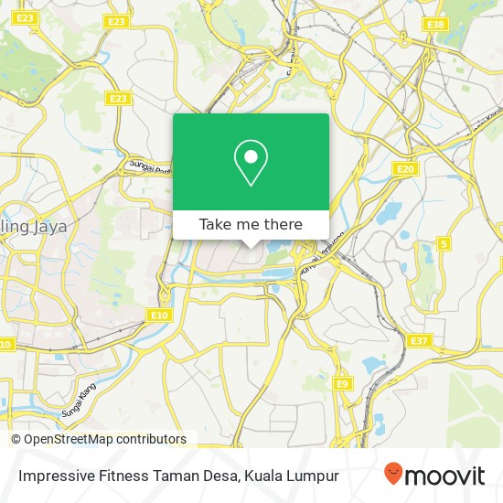 Peta Impressive Fitness Taman Desa