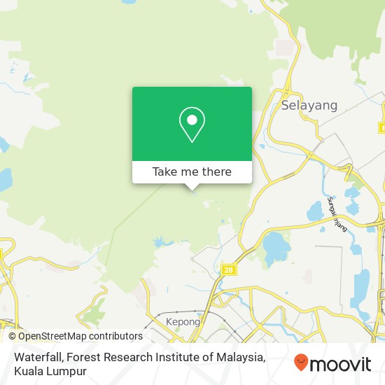Waterfall, Forest Research Institute of Malaysia map