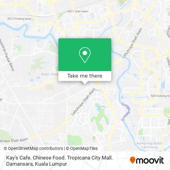 Kay's Cafe. Chinese Food. Tropicana City Mall. Damansara map