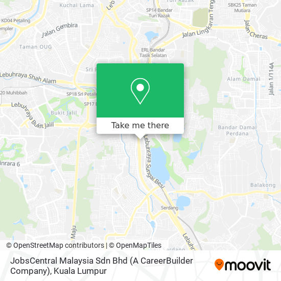 Peta JobsCentral Malaysia Sdn Bhd (A CareerBuilder Company)