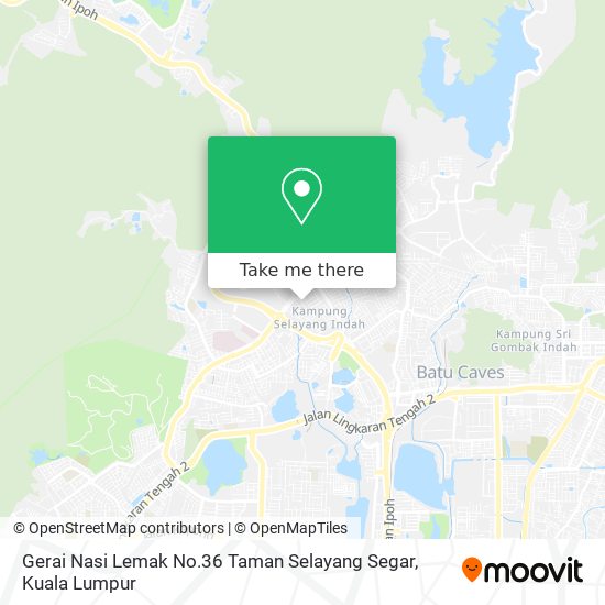 Peta Gerai Nasi Lemak No.36 Taman Selayang Segar