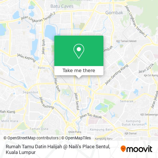 Peta Rumah Tamu Datin Halijah @ Naili's Place Sentul