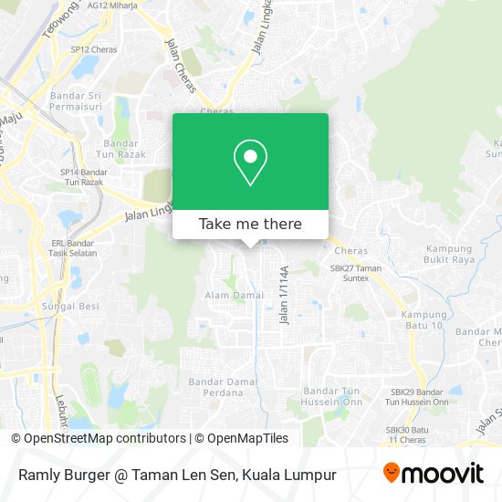 Ramly Burger @ Taman Len Sen map
