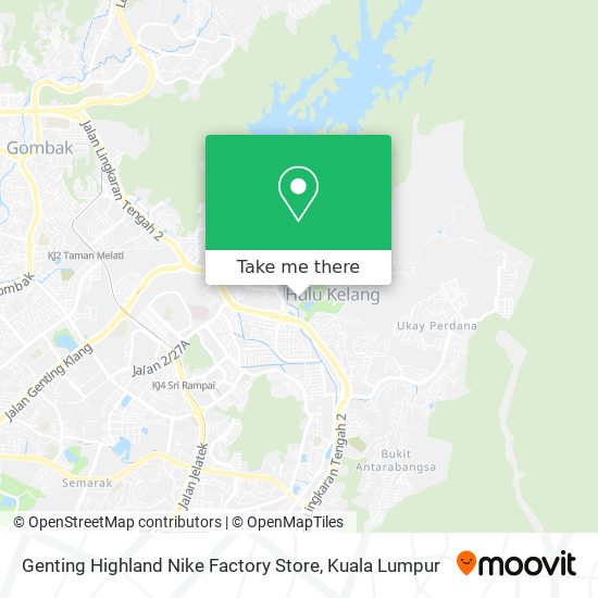 Genting Highland Nike Factory Store map
