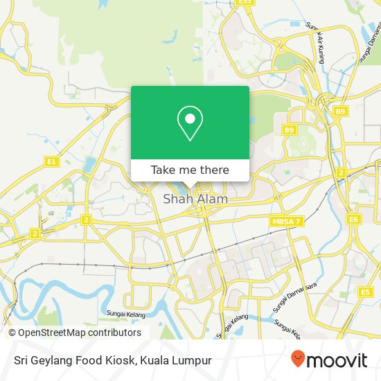 Peta Sri Geylang Food Kiosk