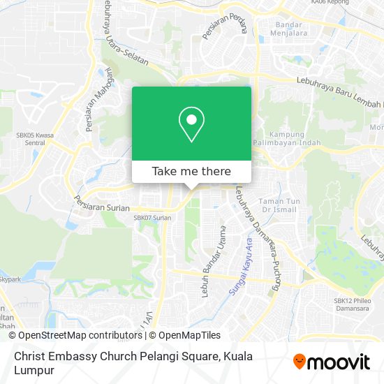 Christ Embassy Church Pelangi Square map
