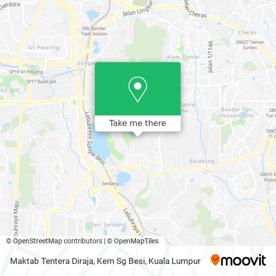 Maktab Tentera Diraja, Kem Sg Besi map