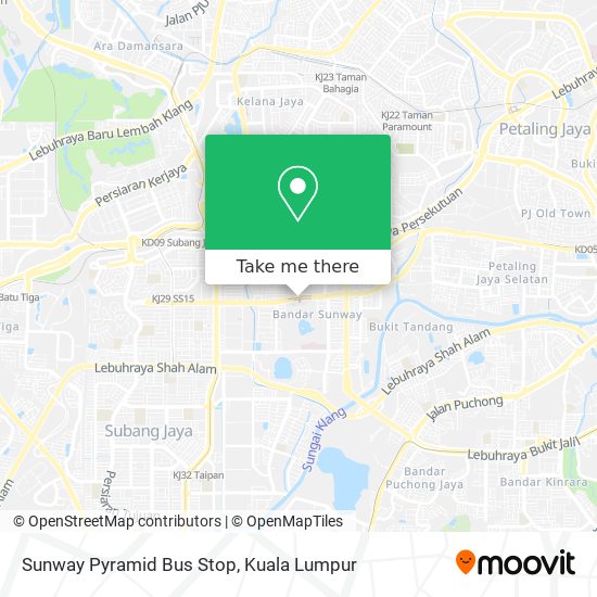 Sunway Pyramid Bus Stop map