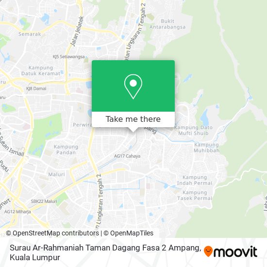 Surau Ar-Rahmaniah Taman Dagang Fasa 2 Ampang map