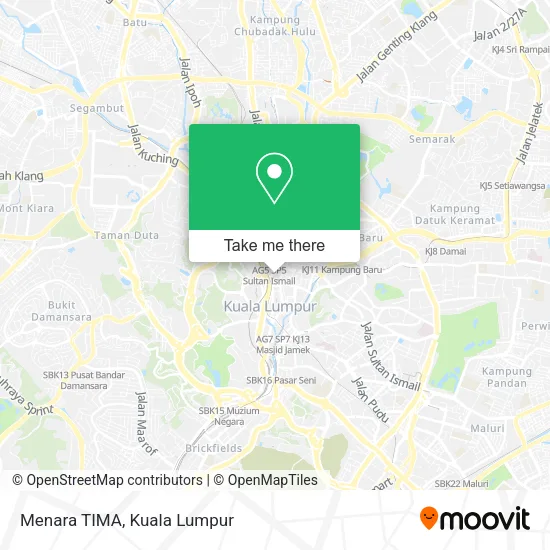 Menara TIMA map