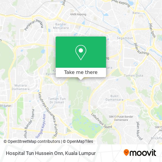 Hospital Tun Hussein Onn map