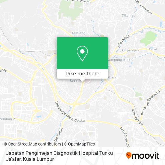 Jabatan Pengimejan Diagnostik Hospital Tunku Ja'afar map