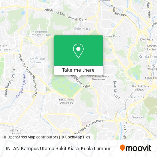 INTAN Kampus Utama Bukit Kiara map