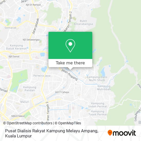 Peta Pusat Dialisis Rakyat Kampung Melayu Ampang