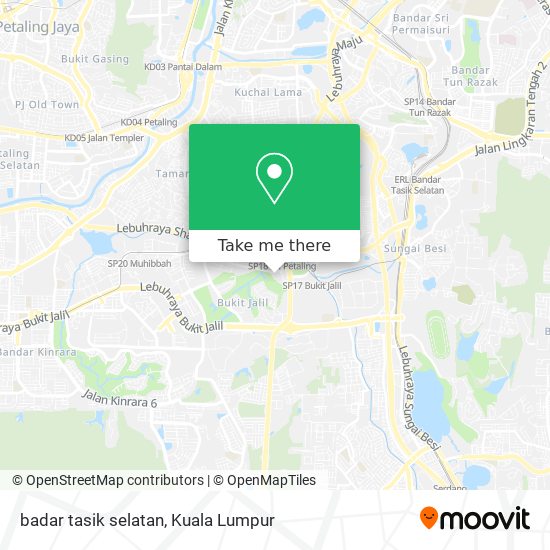 Peta badar tasik selatan