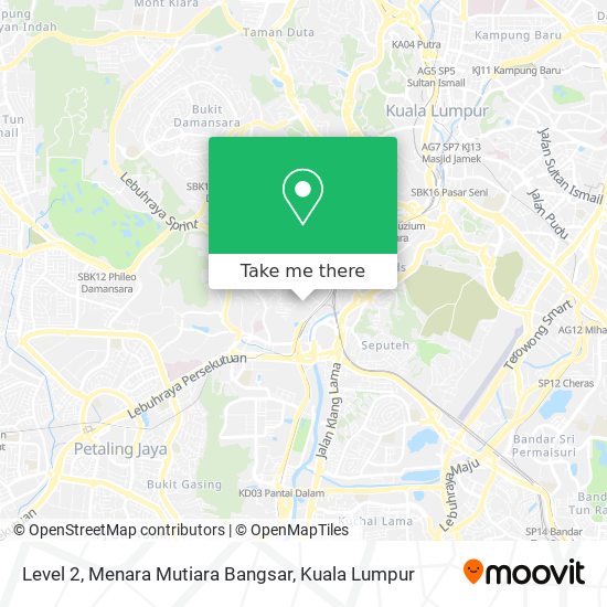 Peta Level 2, Menara Mutiara Bangsar