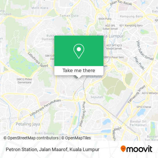 Peta Petron Station, Jalan Maarof