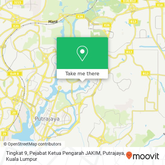 Tingkat 9, Pejabat Ketua Pengarah  JAKIM, Putrajaya map