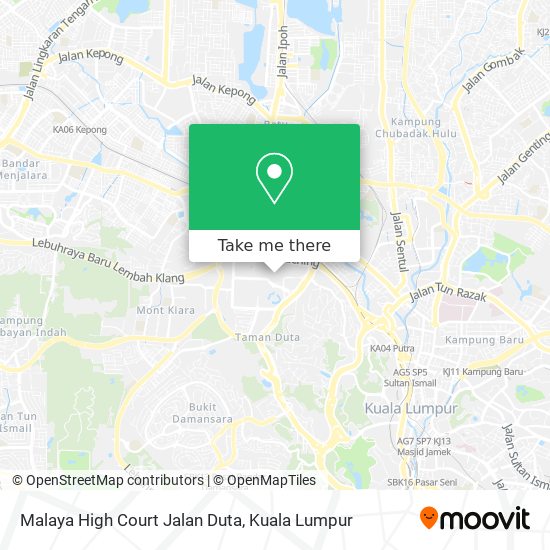 Peta Malaya High Court Jalan Duta