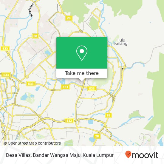 Desa Villas, Bandar Wangsa Maju map