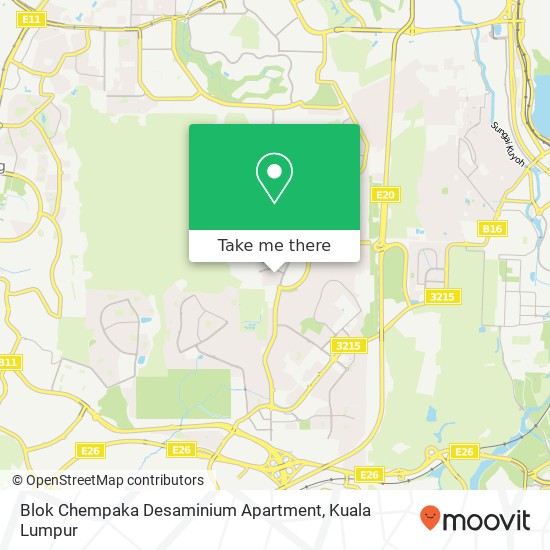 Blok Chempaka Desaminium Apartment map