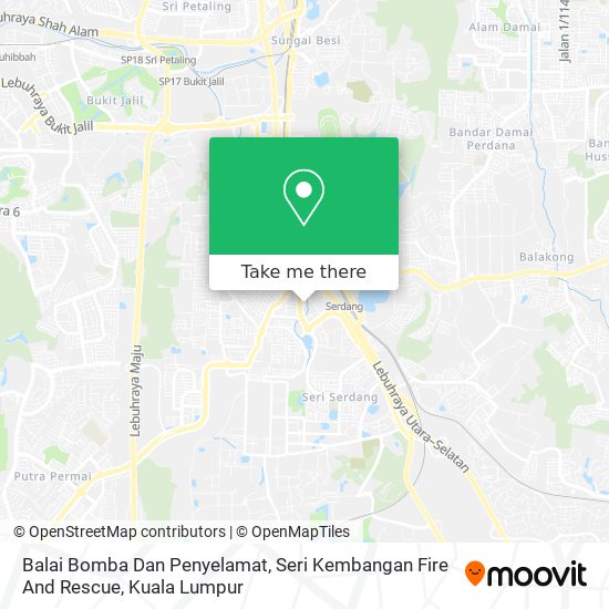 Balai Bomba Dan Penyelamat, Seri Kembangan Fire And Rescue map