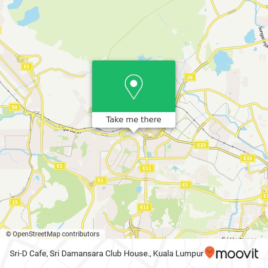 Sri-D Cafe, Sri Damansara Club House. map