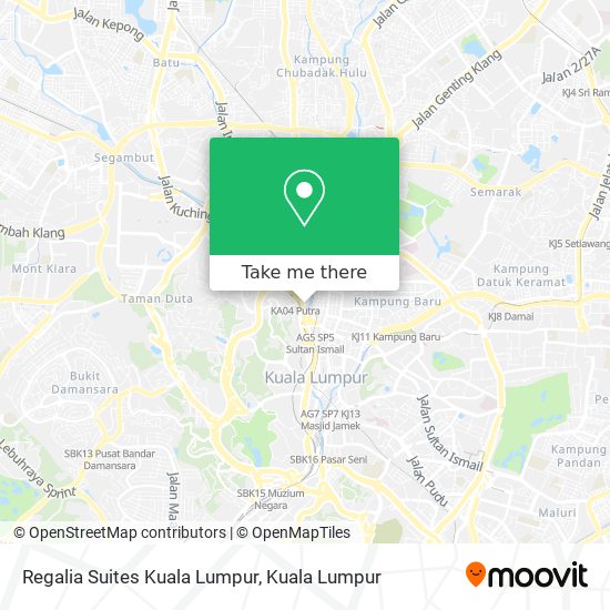 Peta Regalia Suites Kuala Lumpur