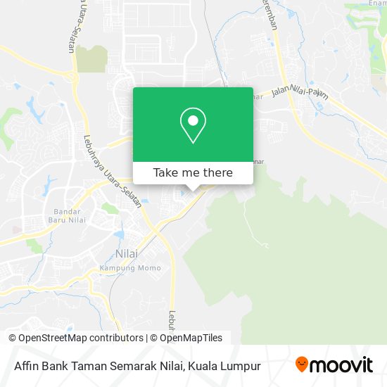 Affin Bank Taman Semarak Nilai map