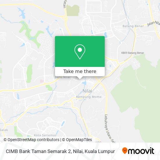 CIMB Bank Taman Semarak 2, Nilai map