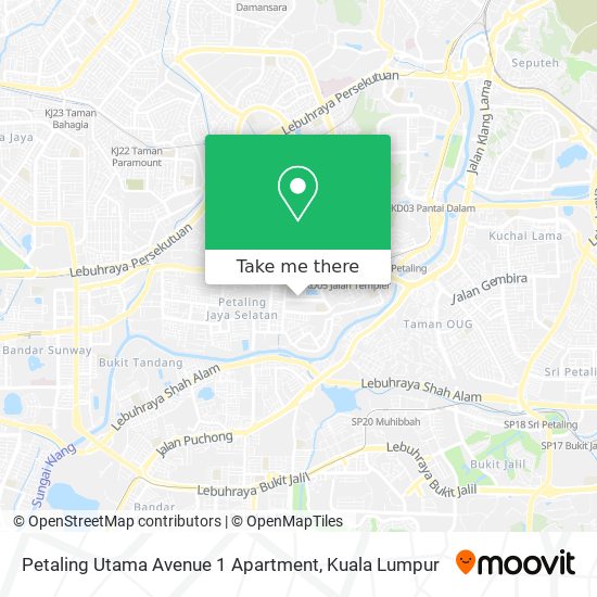Peta Petaling Utama Avenue 1 Apartment