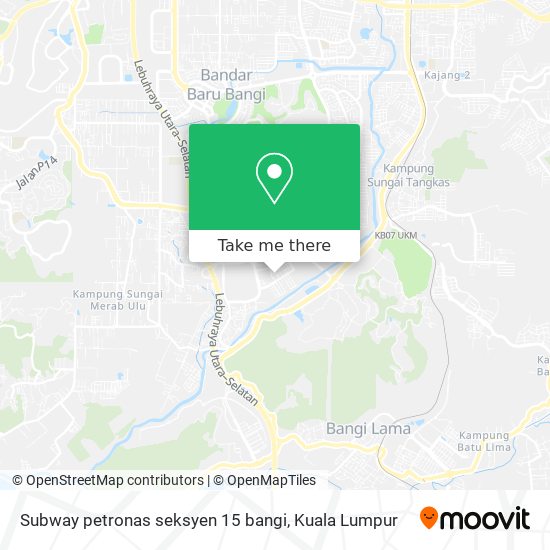 Peta Subway petronas seksyen 15 bangi