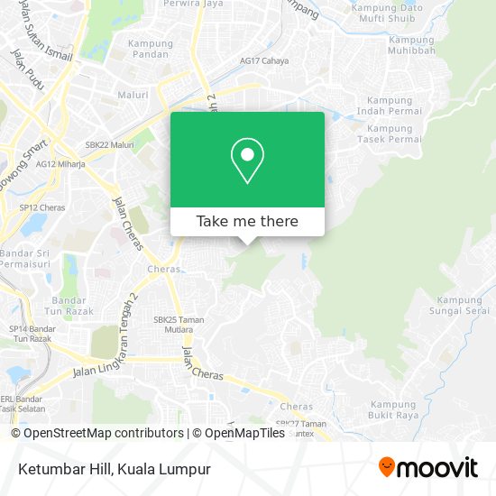 Ketumbar Hill map
