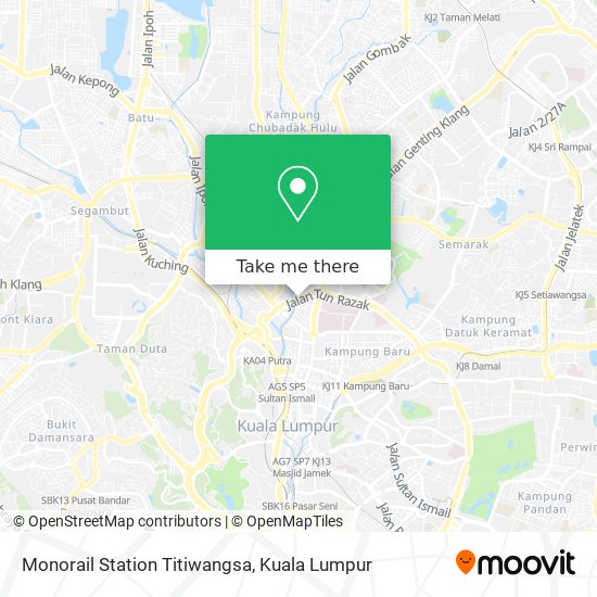 Peta Monorail Station Titiwangsa