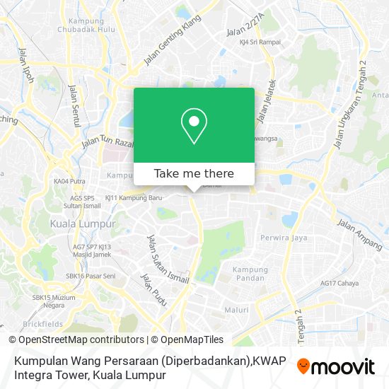 Kumpulan Wang Persaraan (Diperbadankan),KWAP Integra Tower map