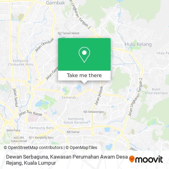 Peta Dewan Serbaguna, Kawasan Perumahan Awam Desa Rejang