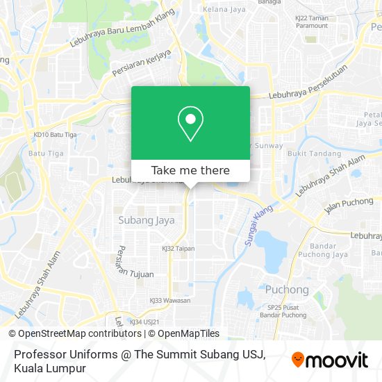 Professor Uniforms @ The Summit Subang USJ map