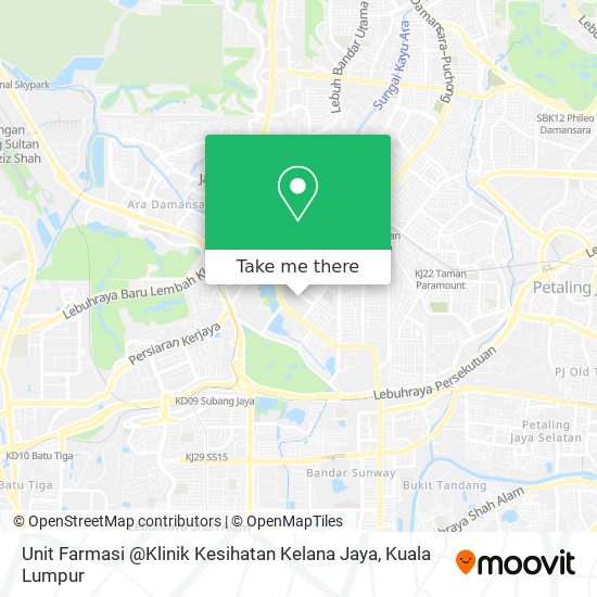 Unit Farmasi @Klinik Kesihatan Kelana Jaya map