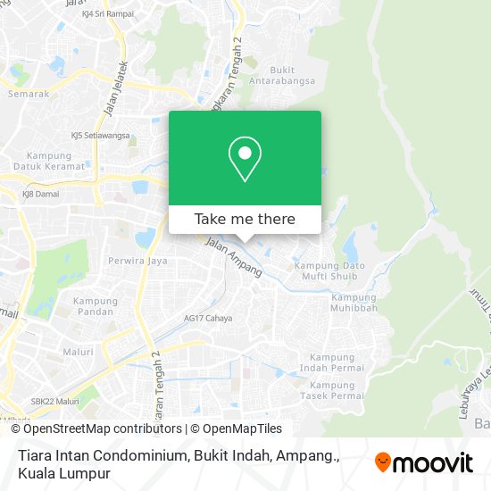 Peta Tiara Intan Condominium, Bukit Indah, Ampang.