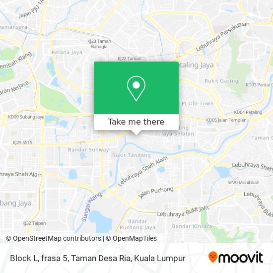 Block L, frasa 5, Taman Desa Ria map