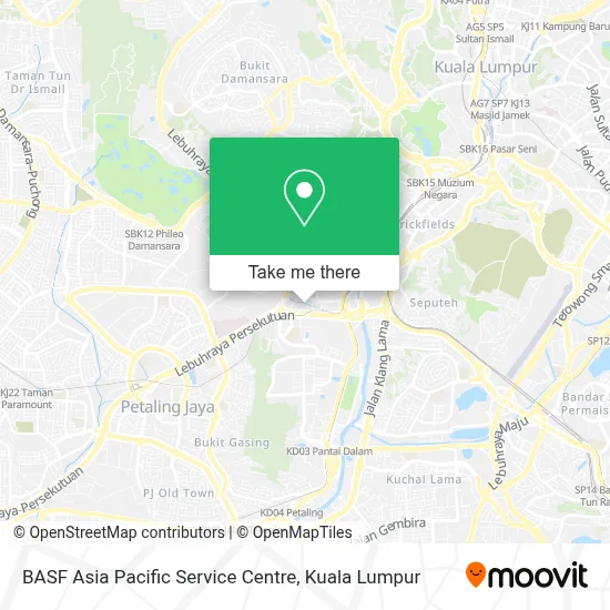 BASF Asia Pacific Service Centre map